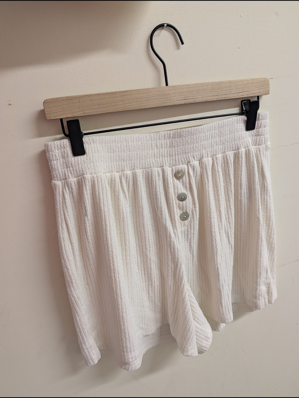 Madewell Mwl Cream Ribbed Button Sleep Set New With Tags M/L - Picture 5 of 8